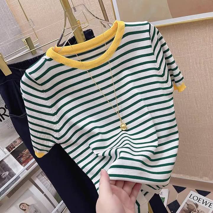 Blusa manga corta cuello redondo